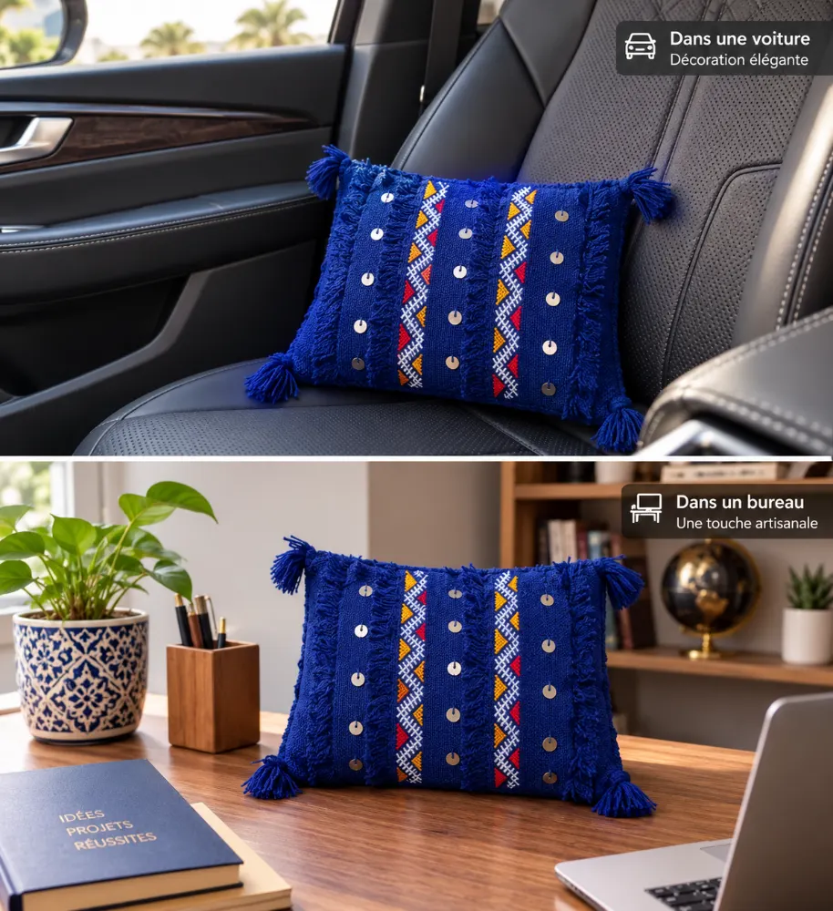 Petits coussins décoratifs 35x30 cm pour canapé et lit