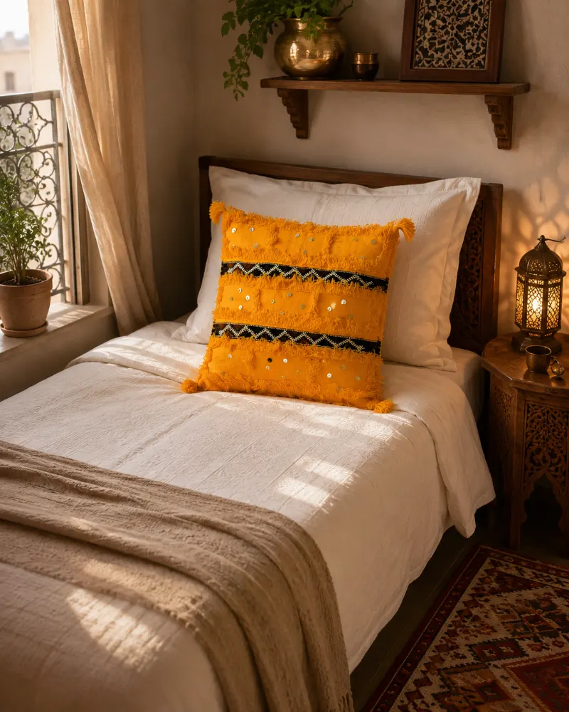 Coussins Brodés Traditionnels Marocains Mozoun 40x45 cm