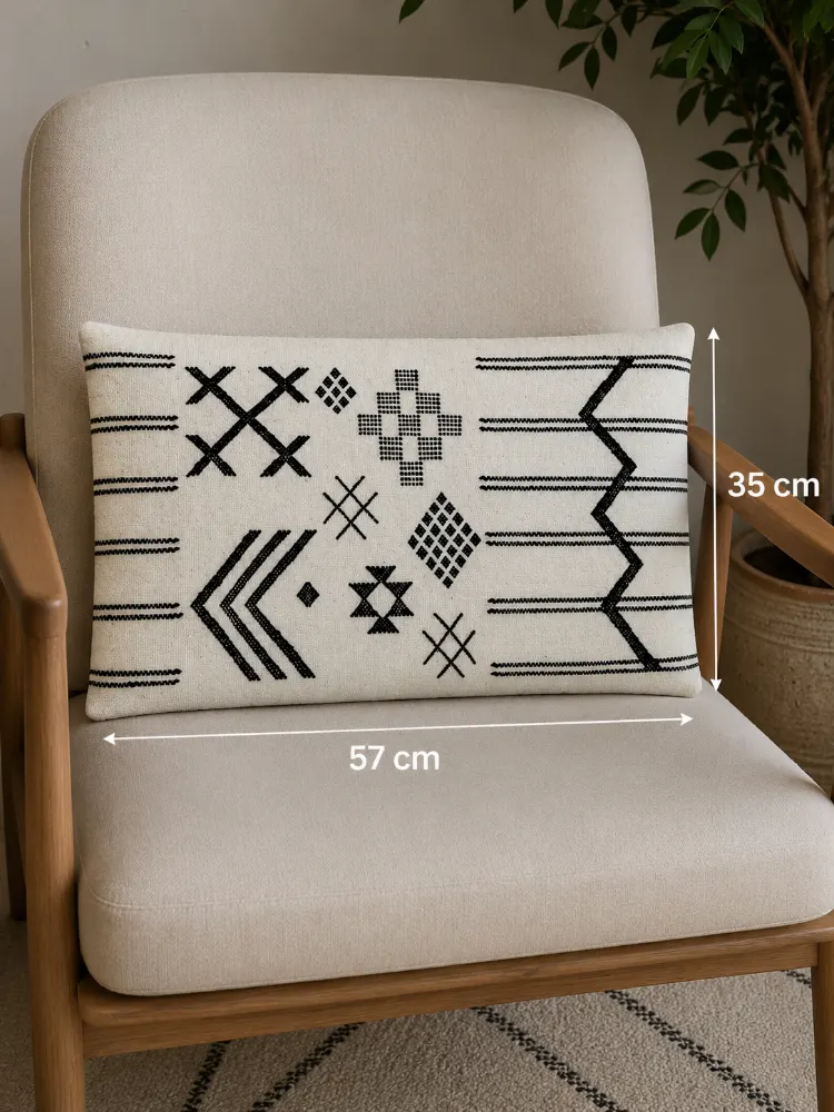 Oreiller Rectangulaire en Laine Naturelle 57 x 35 cm
