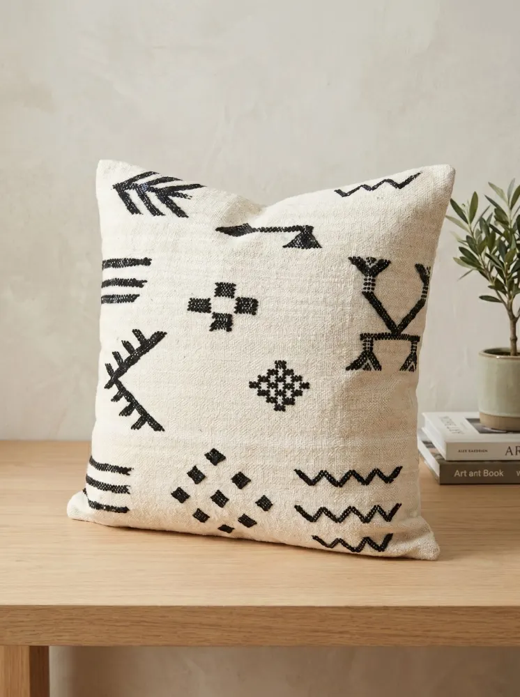 Oreiller en laine naturelle 46x46 cm - Confort et qualité
