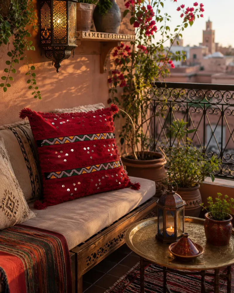 Coussins Brodés Traditionnels Marocains Mozoun 40x45 cm